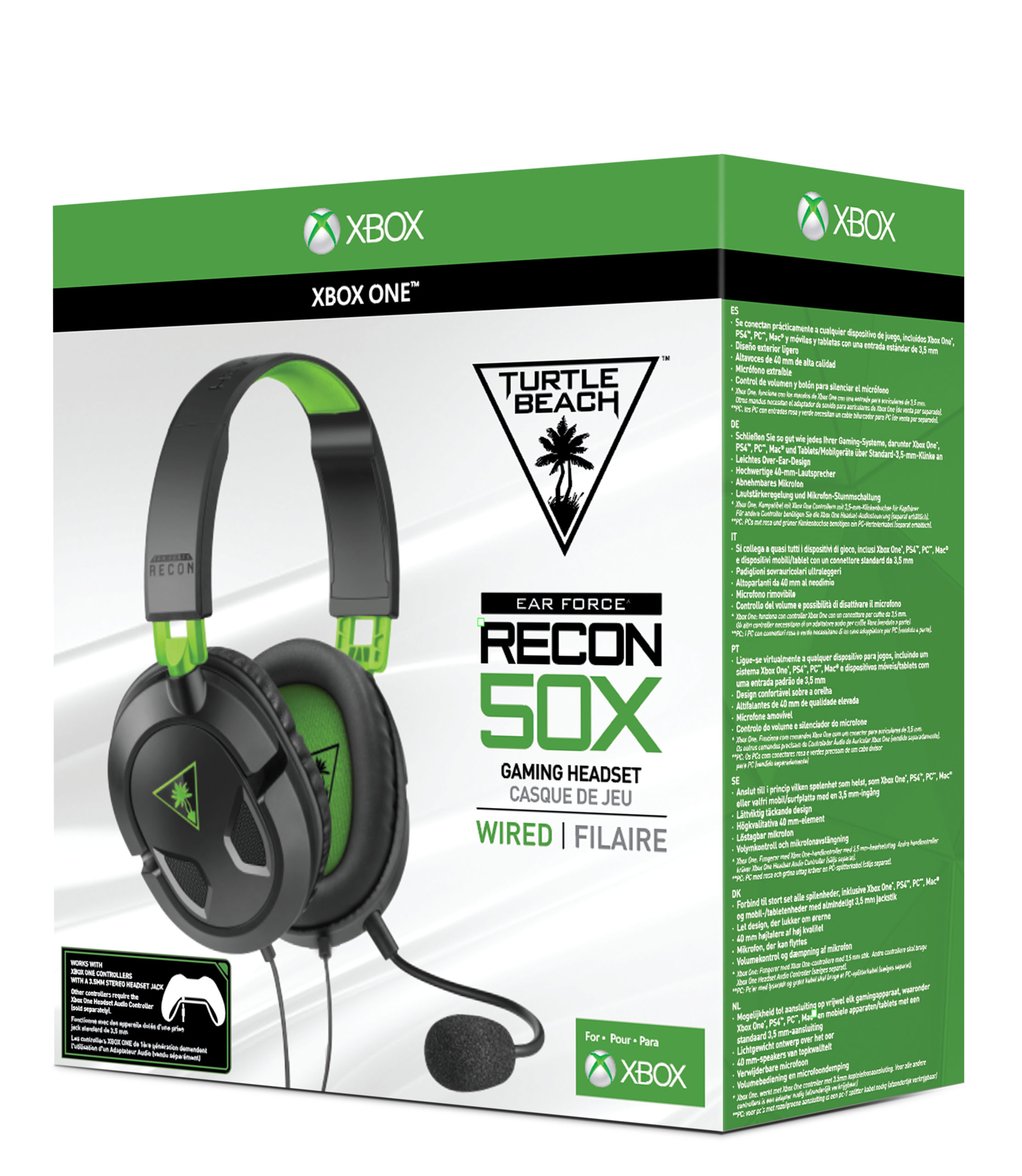 Casque de gaming Turtle Beach® Recon 70 - argent PS4™ Pro, PS4™ & PS5™, Xbox One & Xbox Series X, S, Nintendo Switch™1