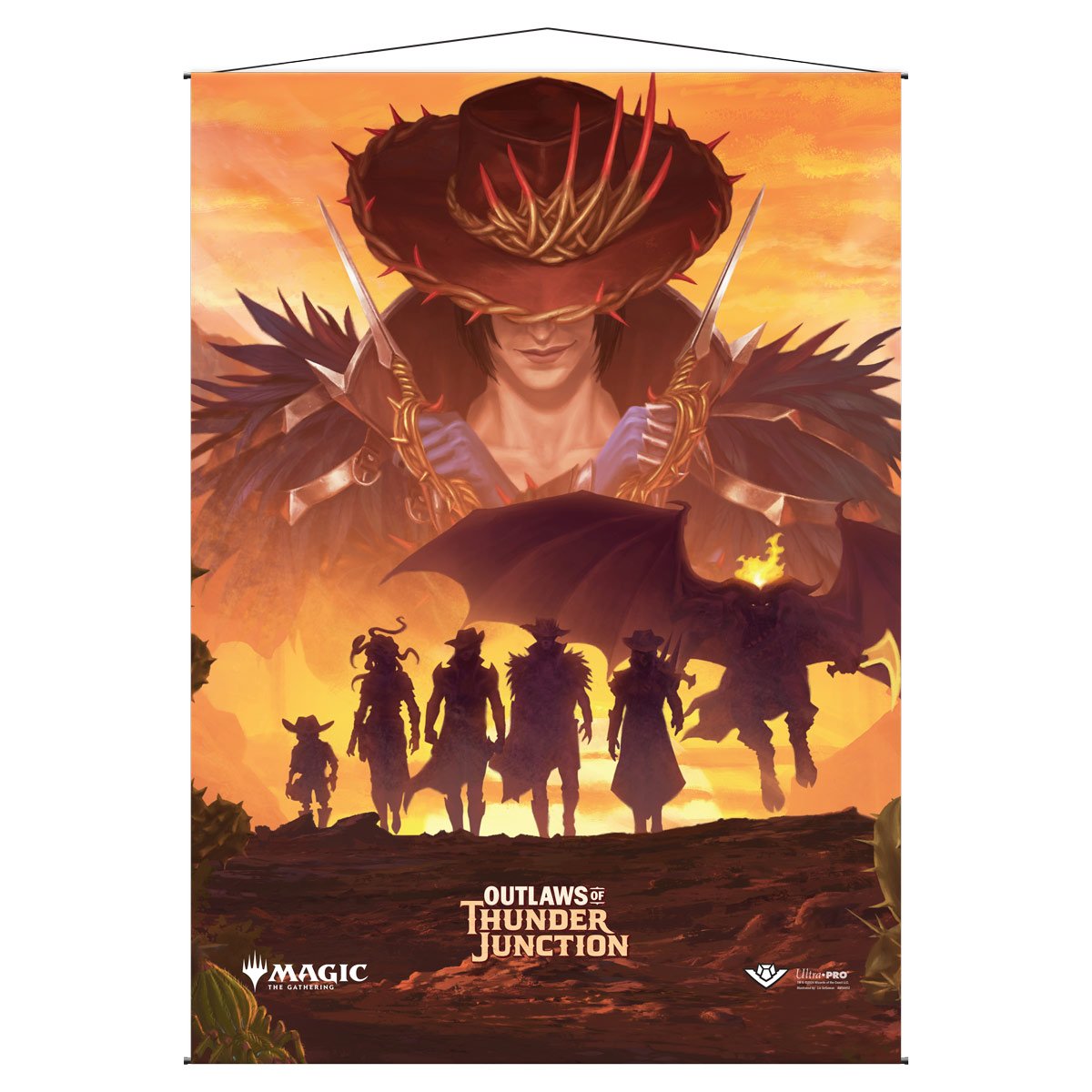 Ultra Pro - Magic: The Gathering - Outlaws of Thunder Junction - Parchemin mural silhouette du gang des Outlaws