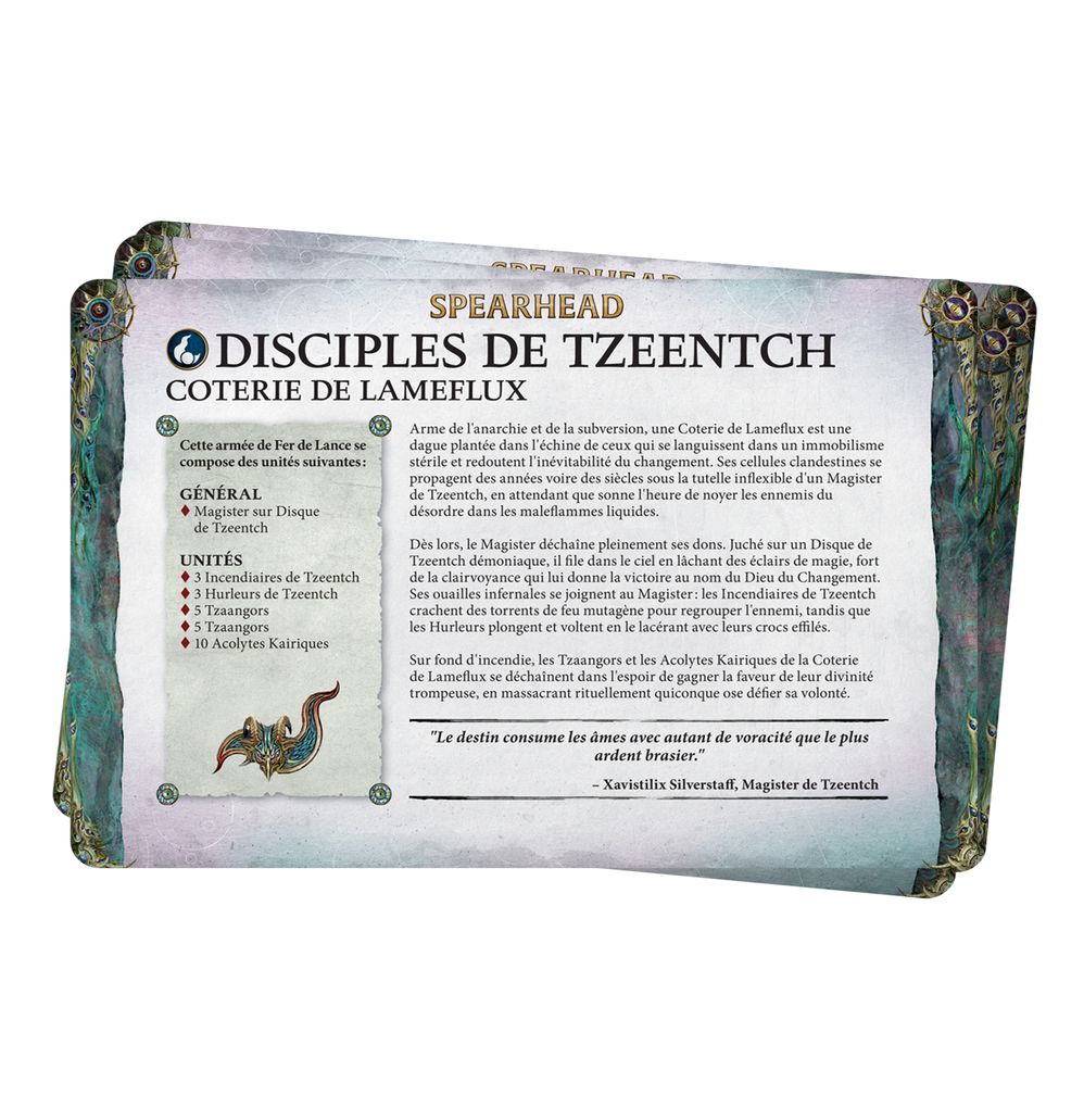 PACK DE FACTION:DISCIPLES O TZEENTCH FRA