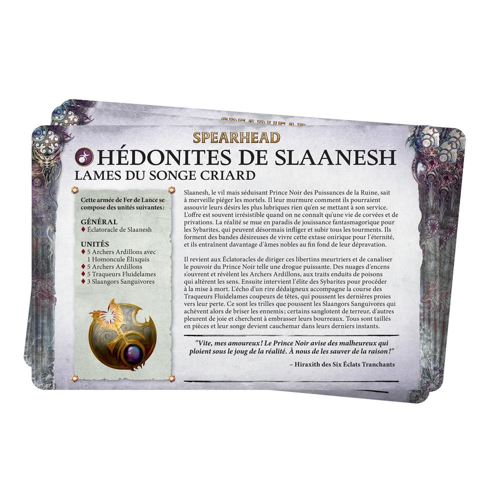 PACK DE FACTION:HEDONITES O SLAANESH FRA