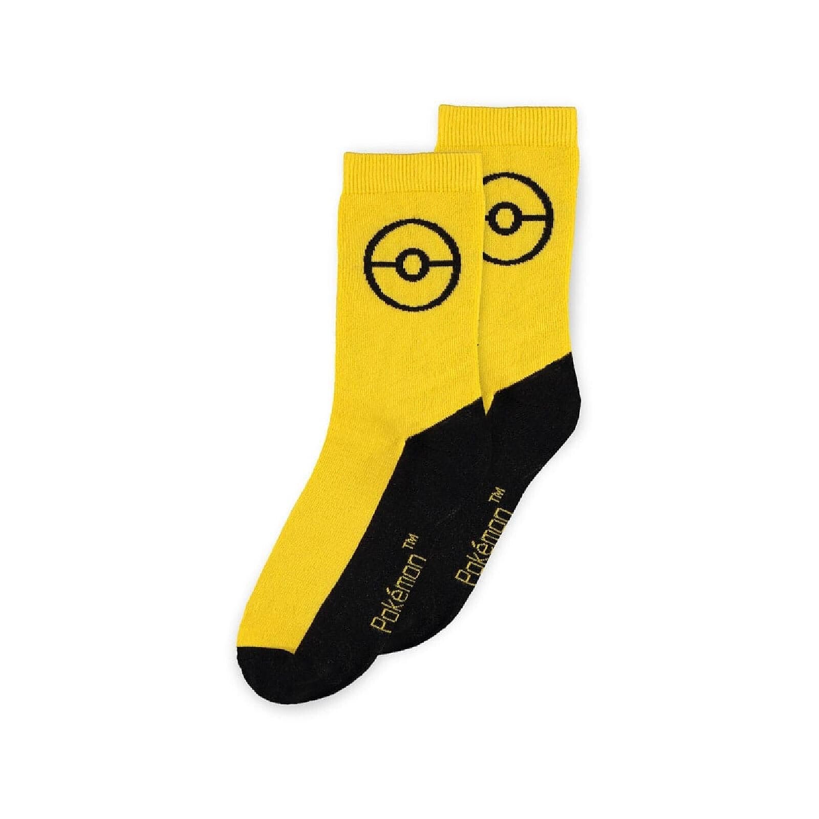 Pokémon - Pack de 3 paires de chaussettes pour homme Pikachu (Taille 43-46)