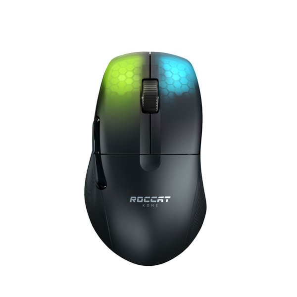 Roccat - Souris de jeu sans-fil optique RGB hyperlégère, ergonomique et ultraperformante Kone Pro Air Noire