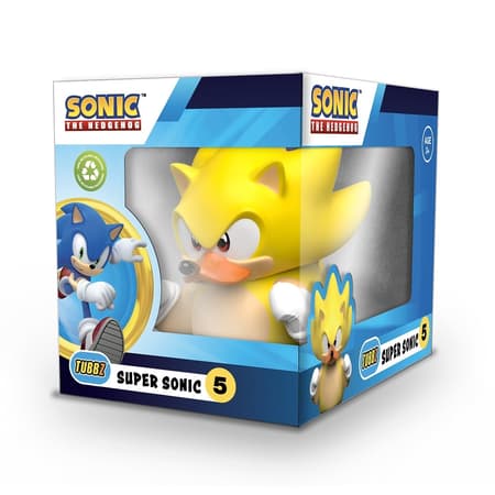 Numskull - Best of TUBBZ Boîte Canard de bain - Sonic le Hérisson - Super Sonic - 9cm