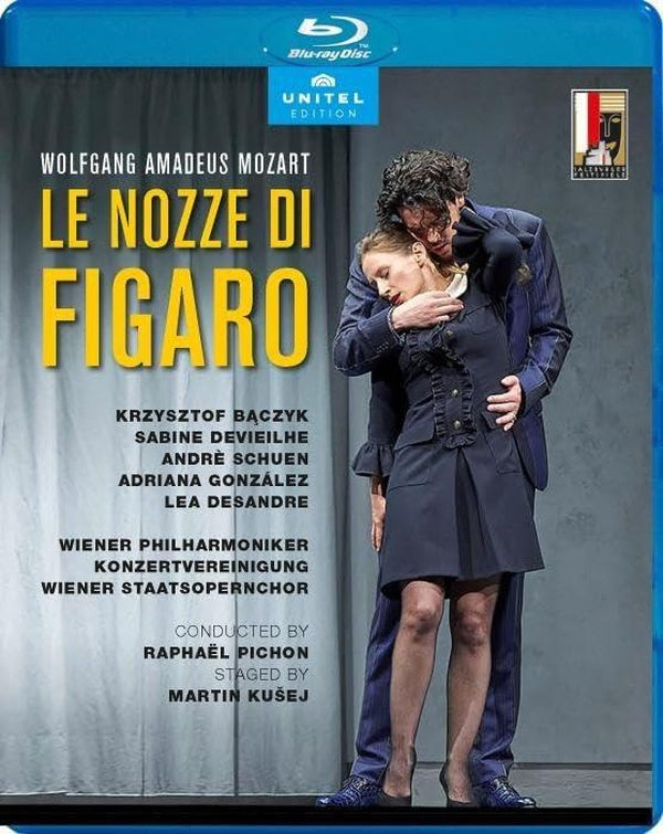 Mozart : Les Noces de Figaro. Baczyk, Devieilhe, Schuen, Gonzalez, Desandre, Pichon, Kusej. [Blu-ray]