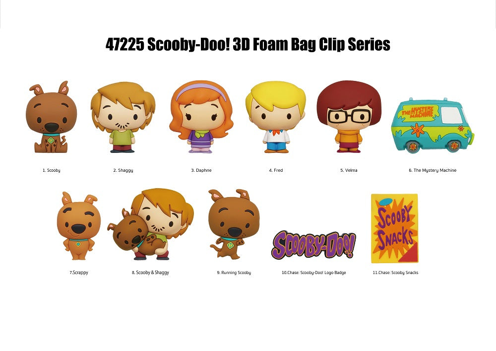 Scooby-Doo - Assortiment en blind box de figurines de sac de collection en mousse (Série 1) (24 pcs)