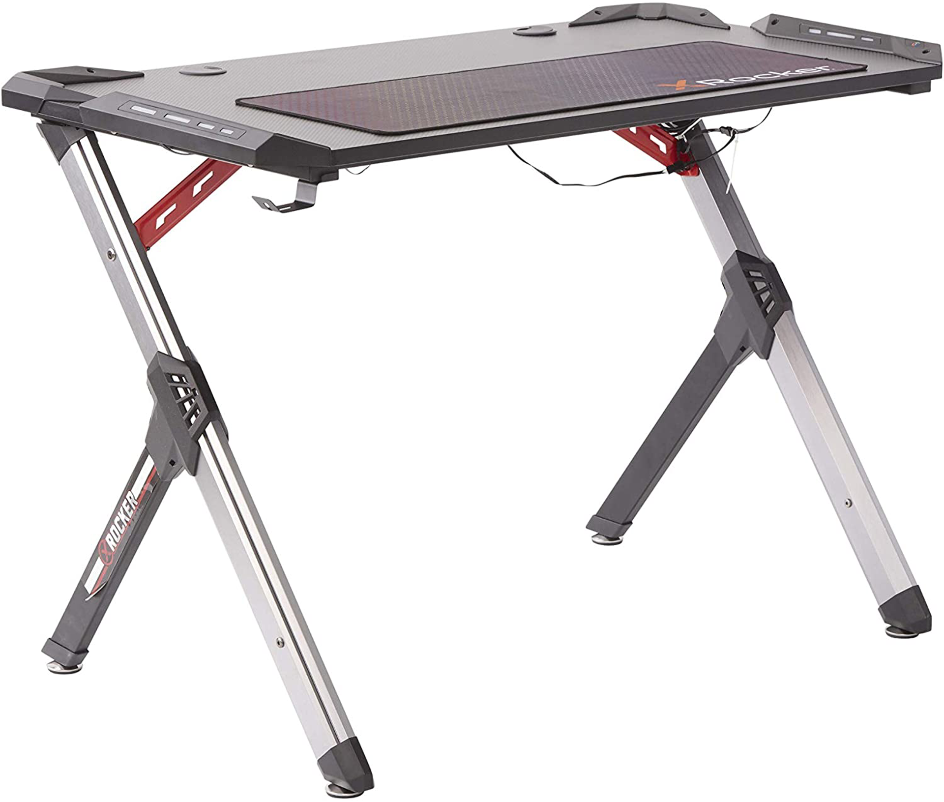 X Rocker - Lynx Ultimate Gaming Desk with Vibrant RGB LED Side Lighting