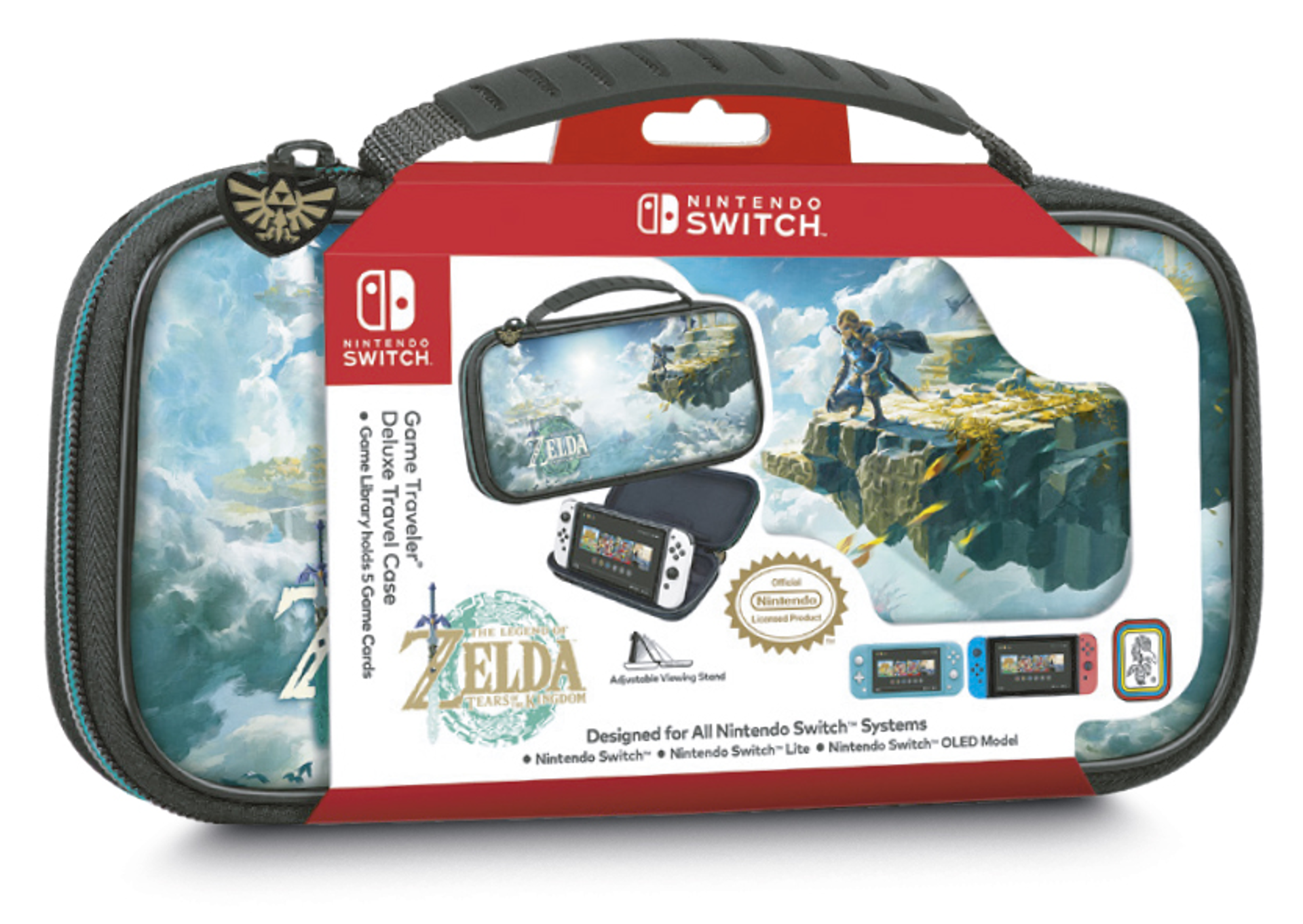 Pochette de transport deluxe officielle The Legend of Zelda: Tears of the Kingdom pour Nintendo Switch, Switch lite et Switch OLED