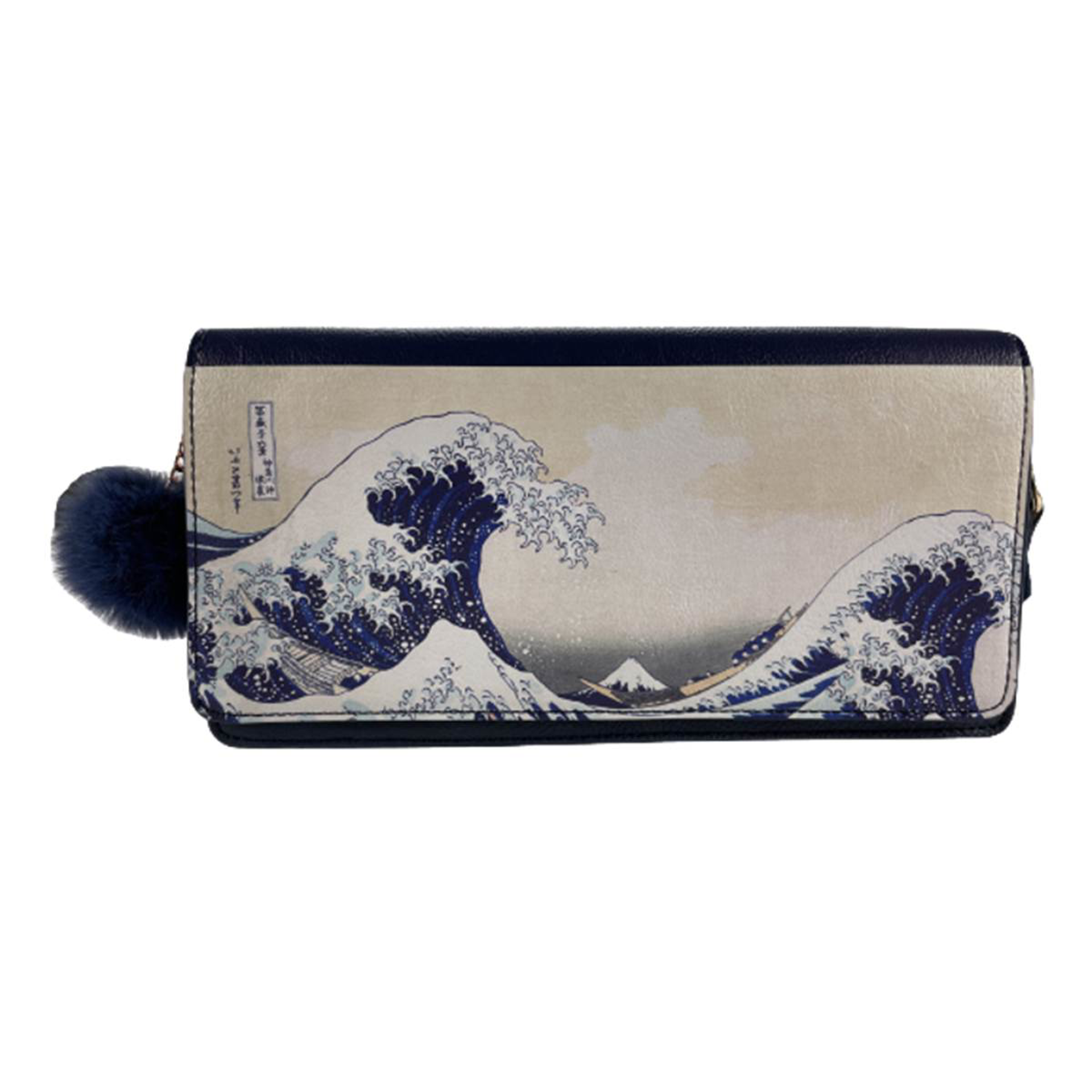 Hokusai - Sac à main baguette à bandoulière La Grande Vague de Kanagawa - flash vidéo