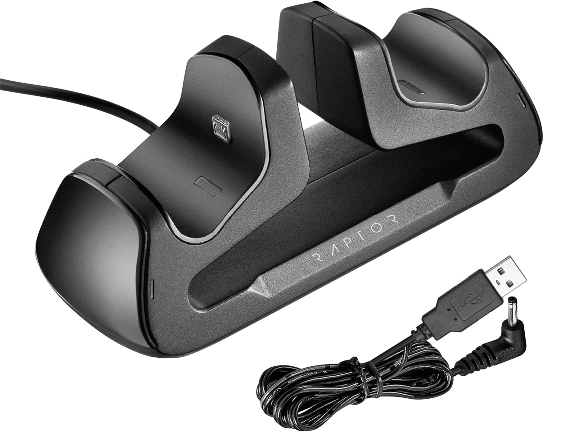 - DualSense double Chargeur pour manettes Raptor noir Gaming PS4