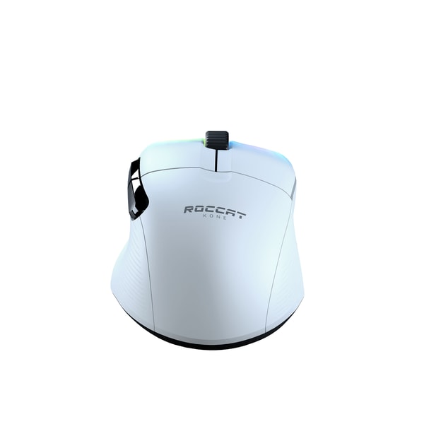 Roccat - Souris de jeu sans-fil optique RGB hyperlégère, ergonomique et ultraperformante Kone Pro Air Blanche