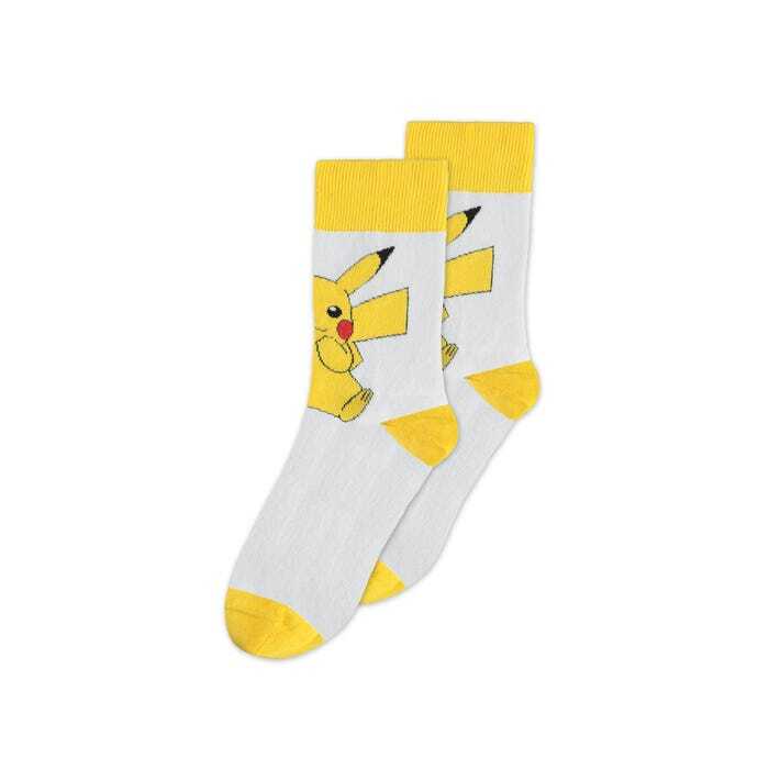 Pokémon - Paire de chaussettes "Pikachu" (Taille 35/38)