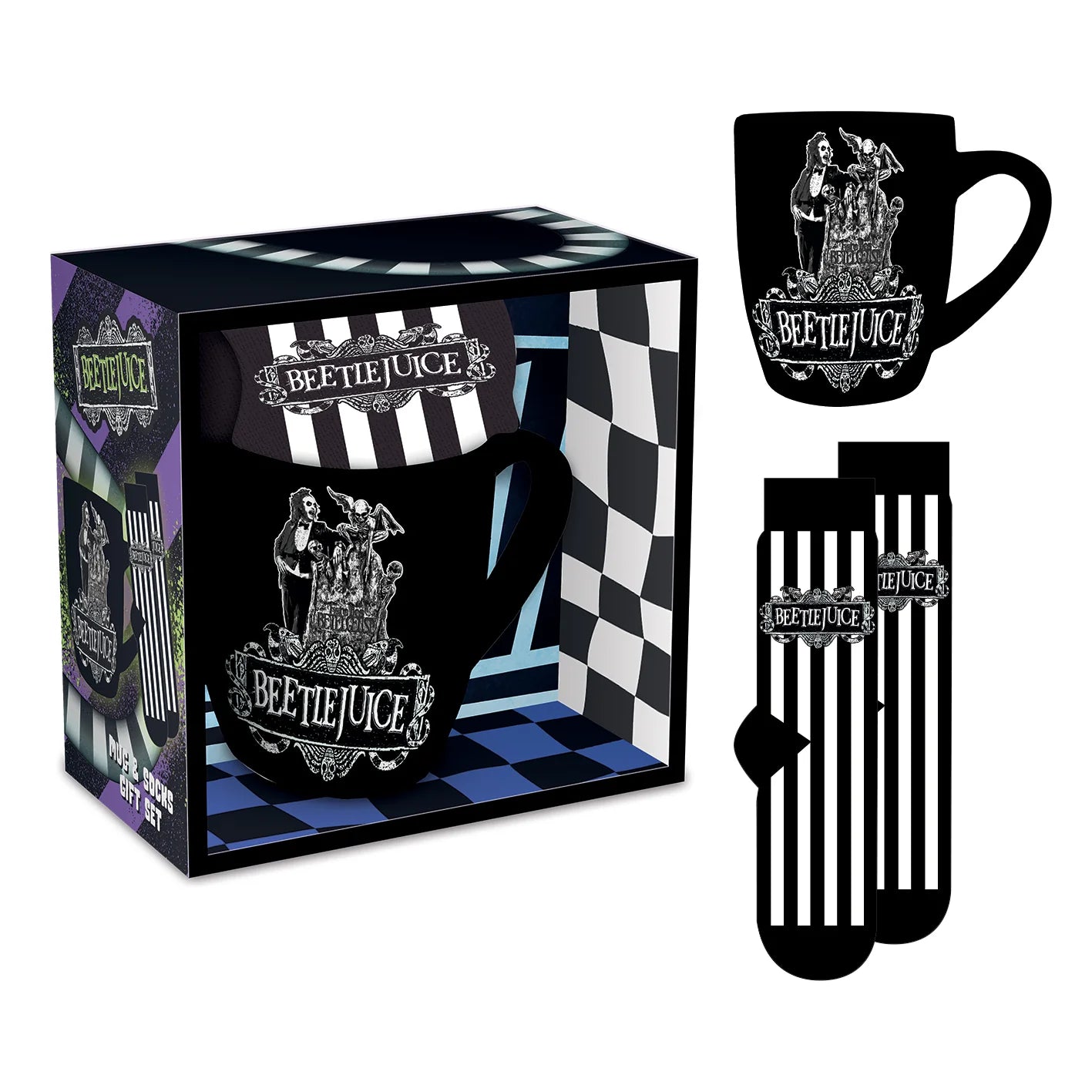 Beetlejuice - Coffret cadeau avec tasse 315ml et paire de chaussette EU 41-45 "Beetlejuice"