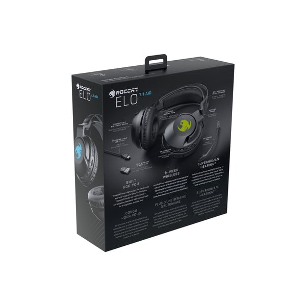 Roccat - Casque de jeu RGB Surround sans-fil Elo 7.1 Air