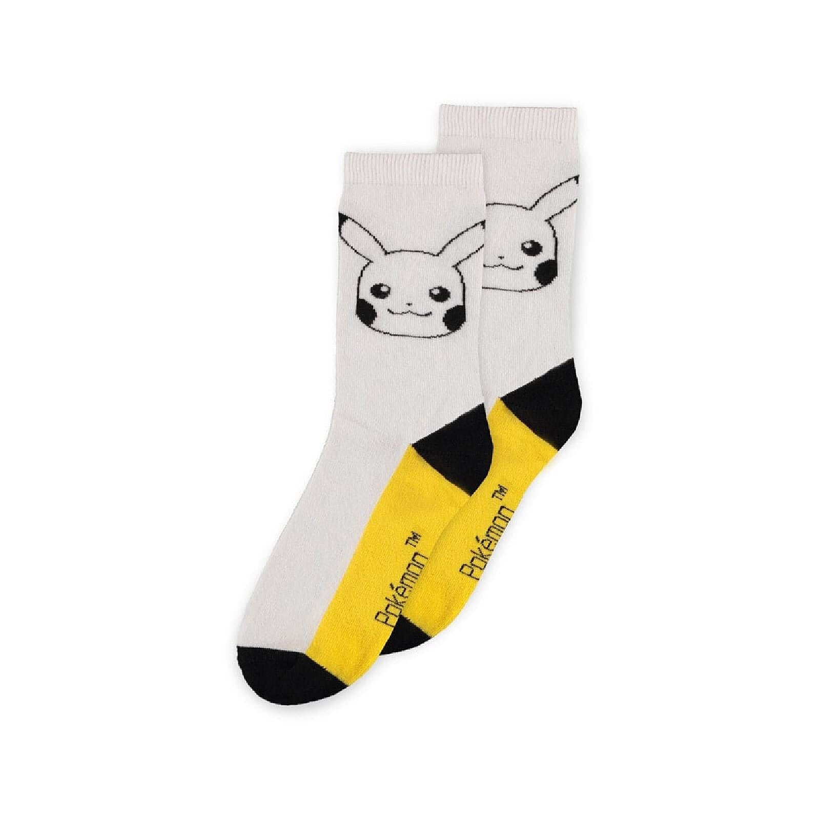 Pokémon - Pack de 3 paires de chaussettes pour homme Pikachu (Taille 43-46)