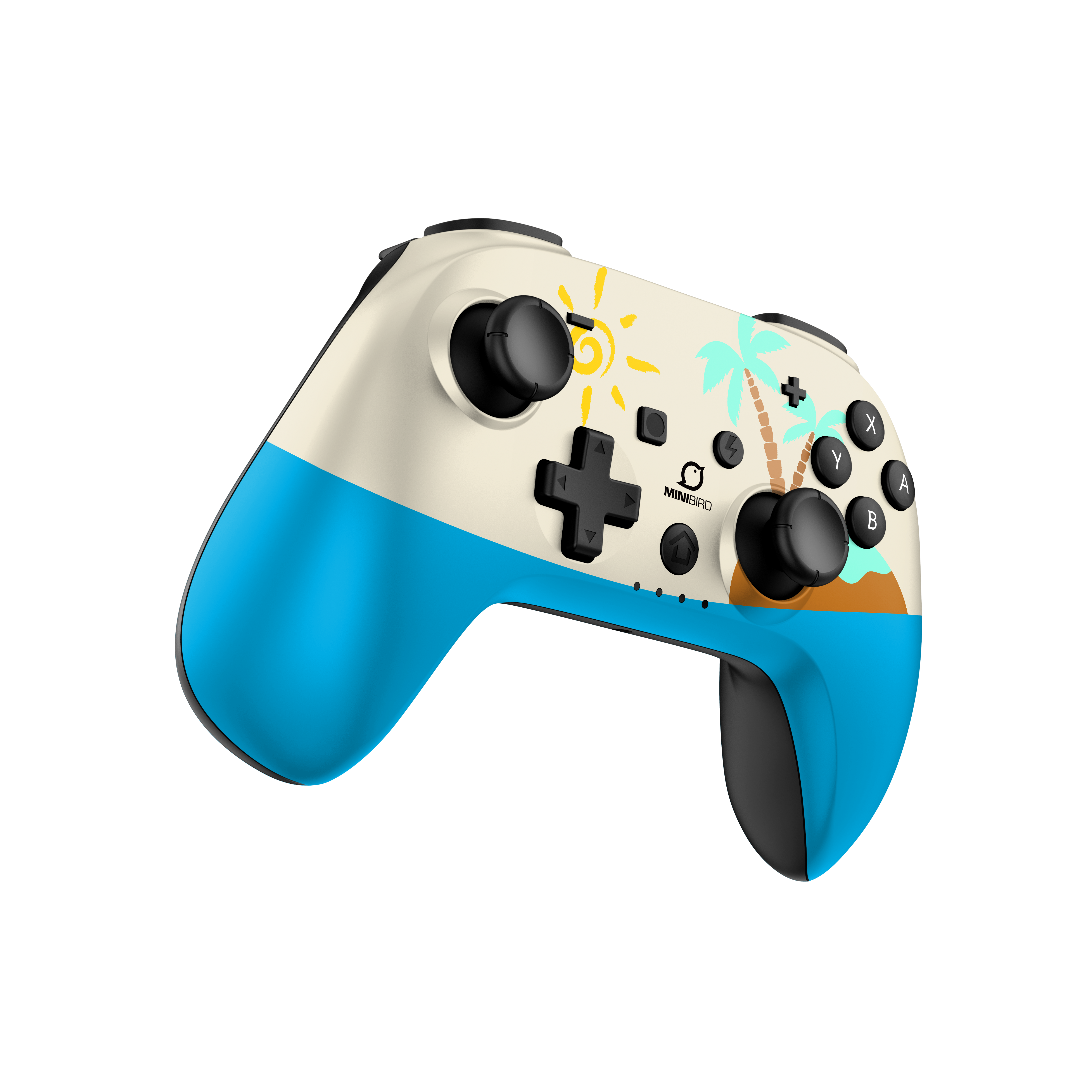 Minibird Pop Top - Manette sans fil Bluetooth "The Island" pour Nintendo Switch et Switch OLED