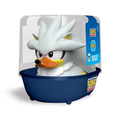 Numskull - TUBBZ Canard de bain - Sonic le Hérisson - Silver le Hérisson (Première Édition) - 9cm