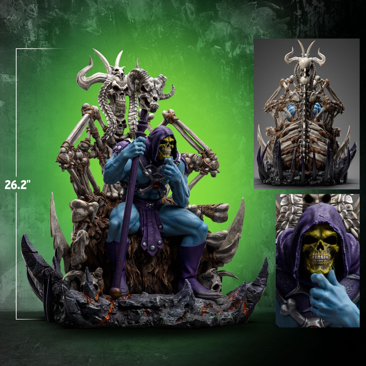 Iron Studios - Prime Scale 1/3 - Les Maîtres de l'Univers - Skeletor sur son trône Statue 67cm