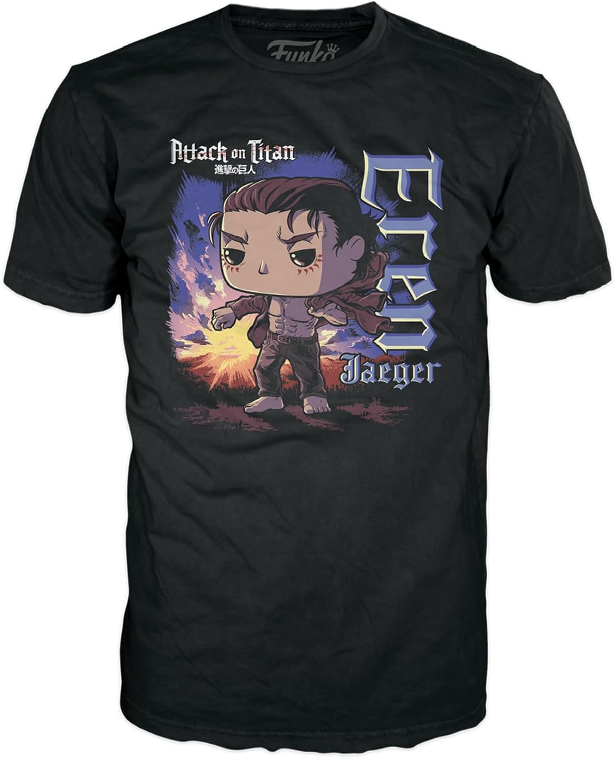 Funko Pop! & Tee: Attack on Titan - Eren (with Marks) - M