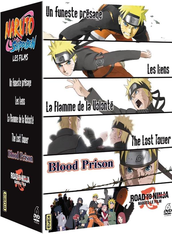 Naruto Shippuden - Les 6 films : Un Funeste présage + Les Liens + La Flamme de la volonté + The Lost Tower + Blood Prison + Road to Ninja [DVD]