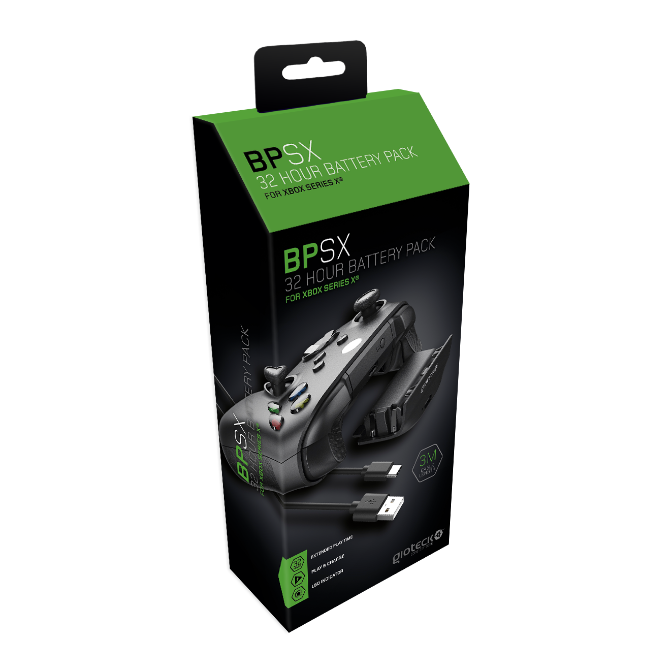 Gioteck - Pack de batterie BPSX noir pour Xbox Series