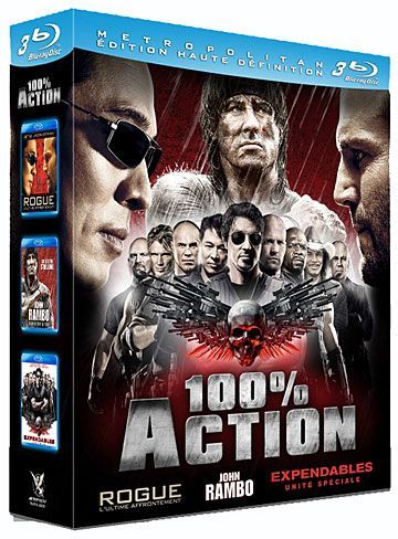 100% Action : Expendables - Unité spéciale + John Rambo + Rogue - L'ultime affrontement [Blu-ray]