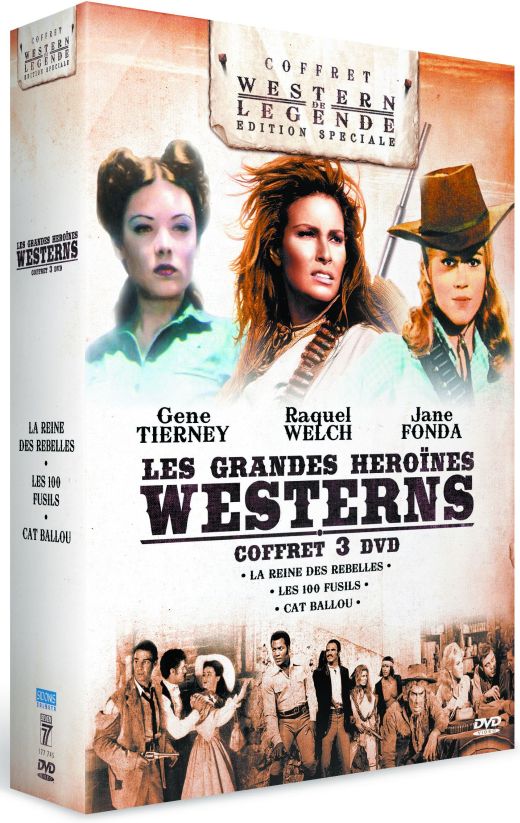 Westerns - Les grandes héroïnes : La reine des rebelles + Les 100 fusils + Cat Ballou - Coffret 3 films [DVD]