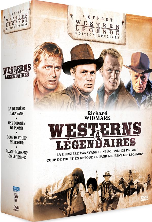 Richard Widmark - 4 westerns légendaires : Coup de Fouet en Retour + Une Poignée de Plomb + La Dernière Caravane + Quand meurent les légendes [DVD]