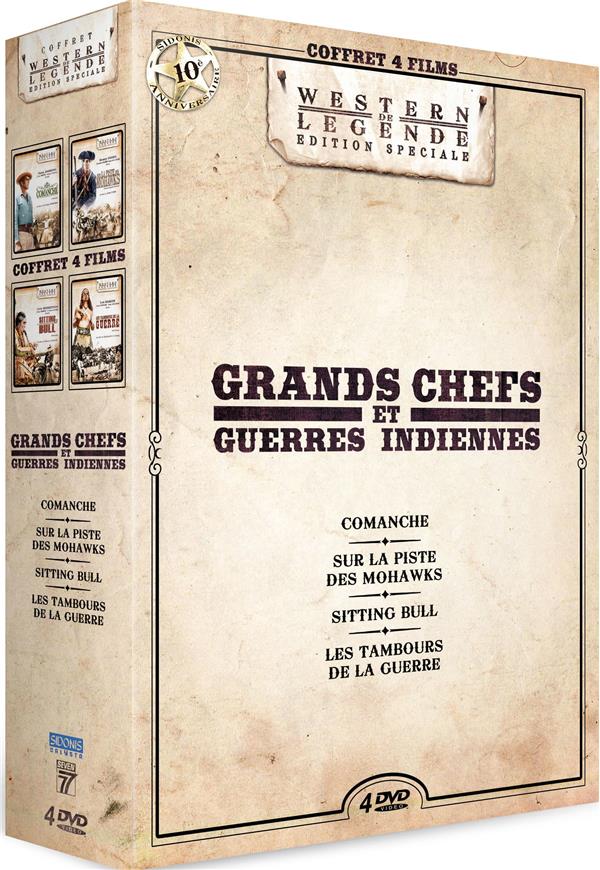 Les Grands chefs et guerres indiennes : Comanche + Sur la piste des Mohawks + Sitting Bull + Les Tambours de la guerre [DVD]