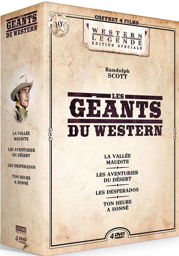 Randolph Scott : Les géants du Western - Coffret 4 films : La Vallée maudite + Les Aventuriers du désert + Les Desperados + Ton heure a sonné [DVD]