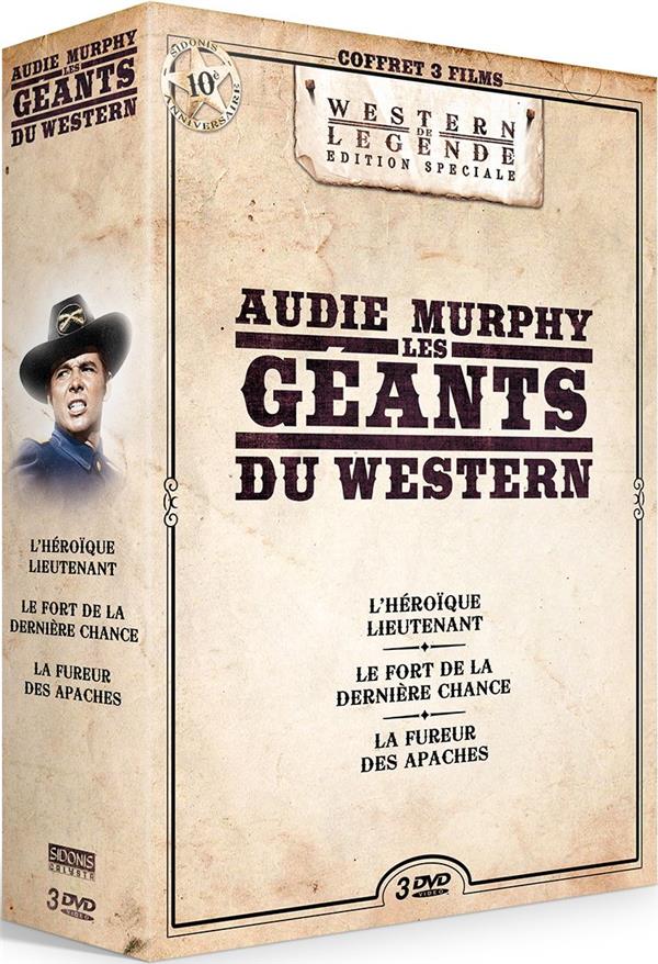 Audie Murphy n° 2 : Les géants du Western - Coffret 3 films : L'Héroïque lieutenant + Le Fort de la dernière chance + La Fureur des Apaches [DVD]