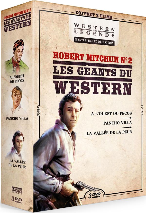 Robert Mitchum N°2 - Les Géants du Western : À l'ouest du Pecos + Pancho villa + La Vallée de la peur [DVD]