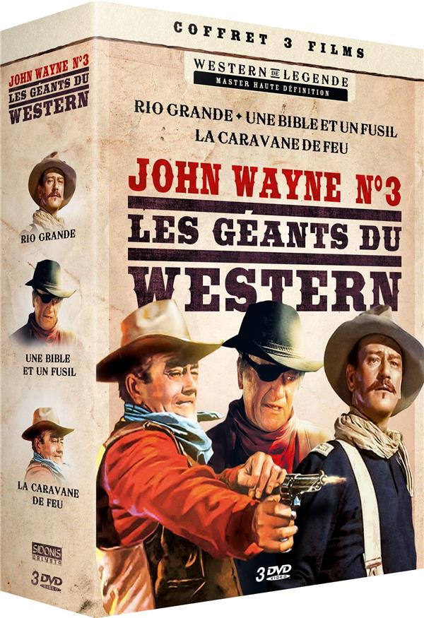 John Wayne n°3 - Les Génts du Western : Rio Grande + Une bible et un fusil + La Caravane de feu [DVD]