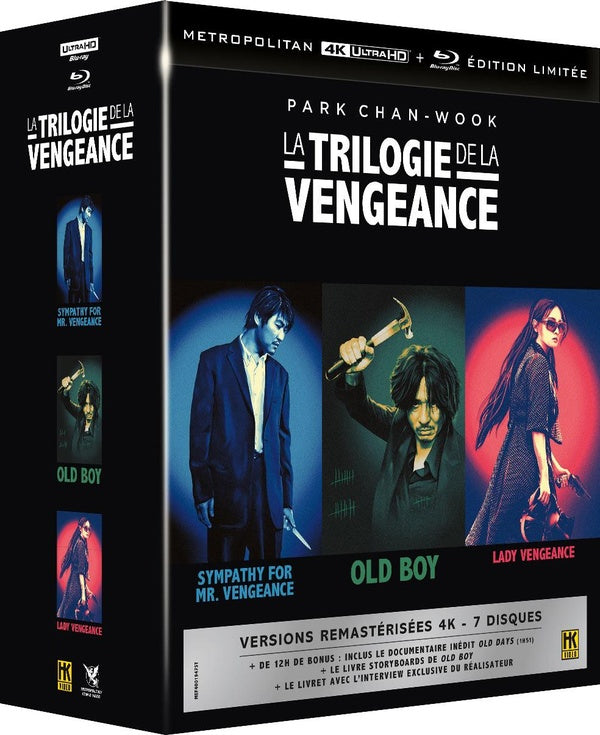 La Trilogie de Park Chan-Wook : Old Boy + Sympathy dor Mr. Vengeance + Lady Vengeance [4K Ultra HD]