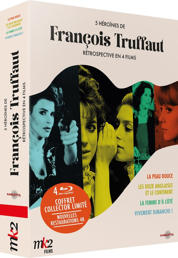 5 héroïnes de François Truffaut - Rétrospective en 4 films : La Peau douce + Les Deux Anglaises et le continent, La Femme d'à côté + Vivement dimanche ! [Blu-ray]