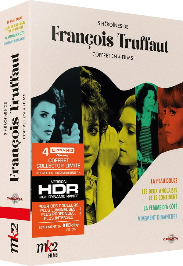 5 héroïnes de François Truffaut - Rétrospective en 4 films : La Peau douce + Les Deux Anglaises et le continent, La Femme d'à côté + Vivement dimanche ! [4K Ultra HD]