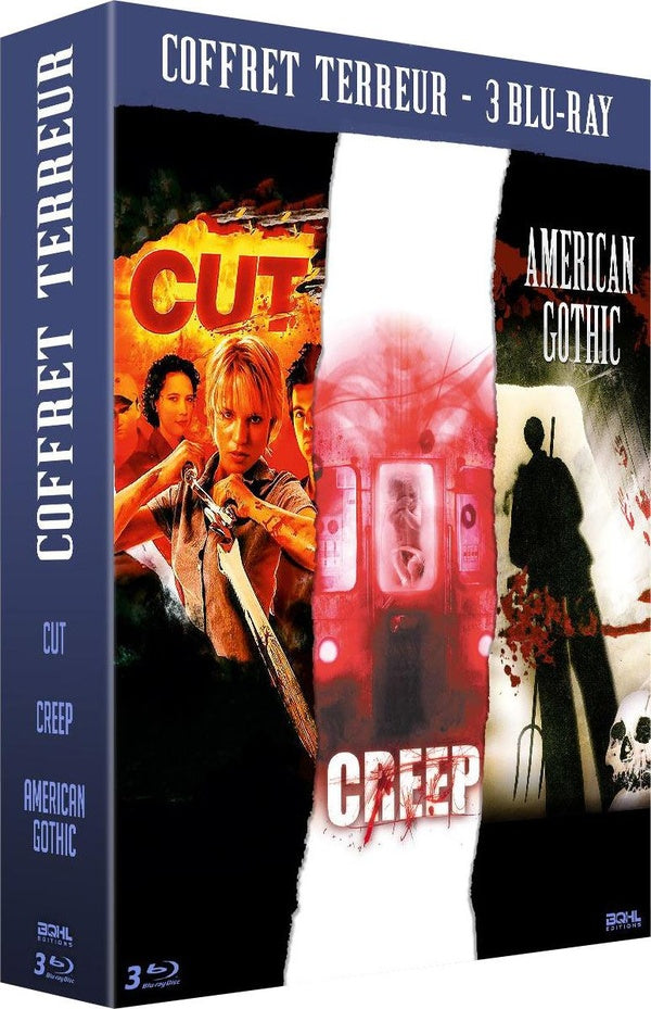 Terreur - Coffret 3 films : Cut + Creep + American Gothic [Blu-ray]