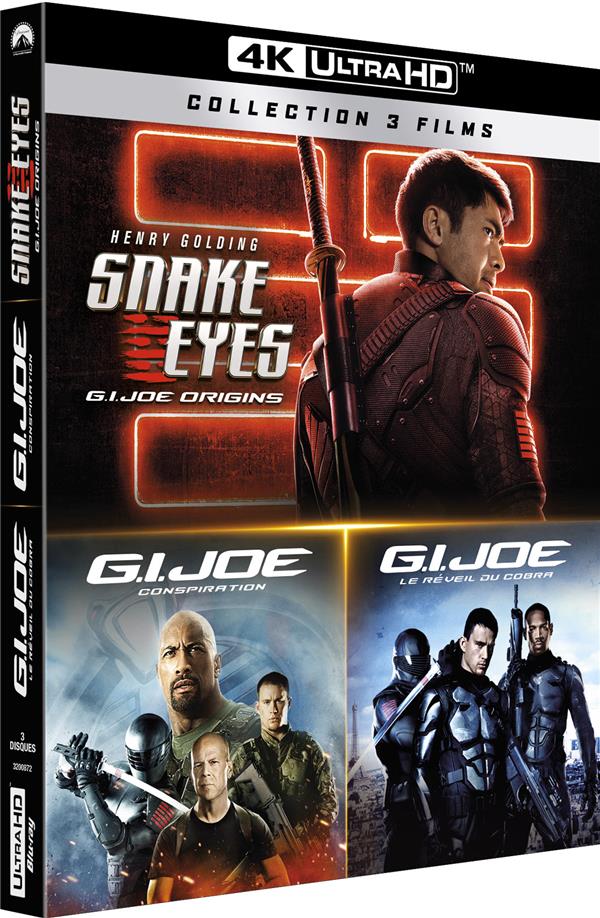 Collection 3 films : Snake Eyes : G.I. Joe Origins + G.I. Joe : Conspiration + G.I. Joe : Le Réveil du Cobra [4K Ultra HD]