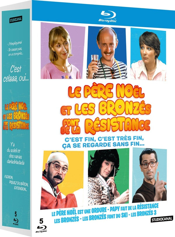 Le Père Noël et les Bronzés font de la résistance - Coffret : Le Père Noël est une ordure + Papy fait de la résistance + Les Bronzés + Les Bronzés font du ski + Les Bronzés 3 [Blu-ray]