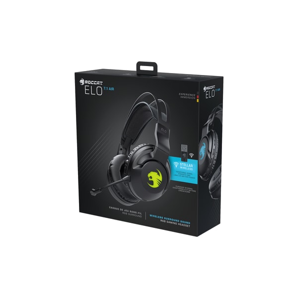 Roccat - Casque de jeu RGB Surround sans-fil Elo 7.1 Air