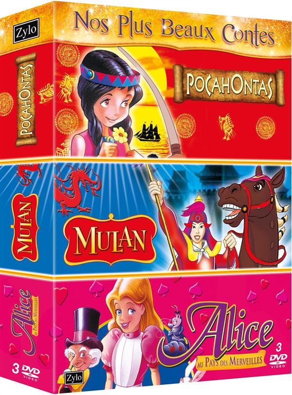 Coffret tri pack, vol. 1 : Pocahontas ; Mulan ; Alice au pays des merveilles [DVD]