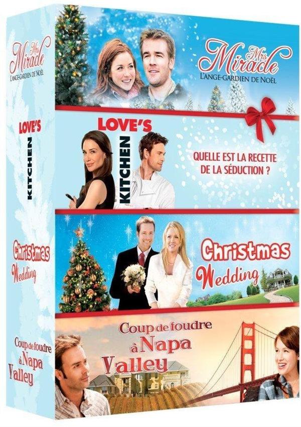 Noël n° 2 : Christmas Wedding + Mrs Miracle + Love's Kitchen + Coup de foudre à Napa Valley [DVD]