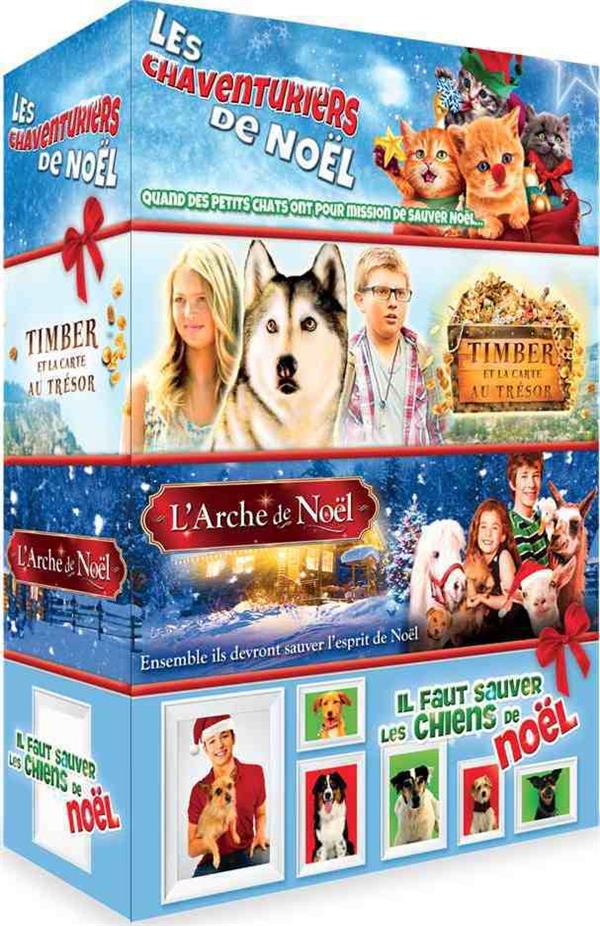 Animaux - Coffret 4 films : Il faut sauver les chiens de Noël + Les Chaventuriers de Noël + L'Arche de Noël + Timber et la carte au trésor [DVD]