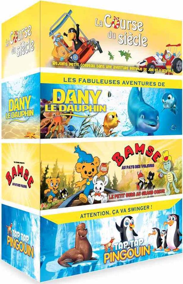 Animation pour les tout-petits - Coffret 4 films : Bamse au pays des voleurs + La Course du siècle + Tap Tap Pingouin + Les Fabuleuses aventures de Dany le Dauphin [DVD]