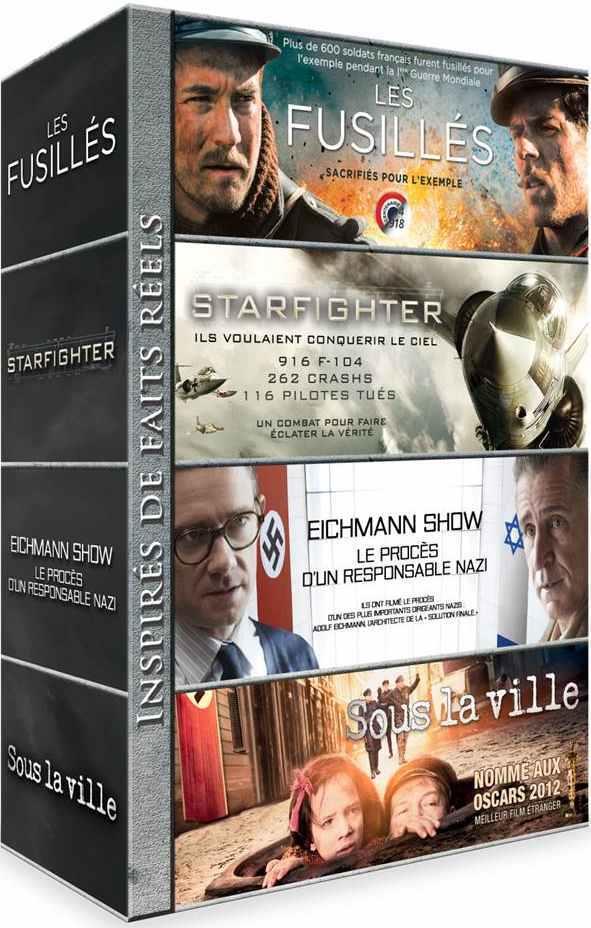 Secrets d'histoire - Coffret 4 films : Les Fusillés + Starfighter + Sous la ville + The Eichmann Show [DVD]