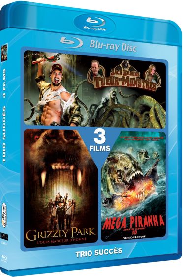 Jack Brooks : tueur de monstres + Grizzly Park + Megapiranha [Blu-ray]