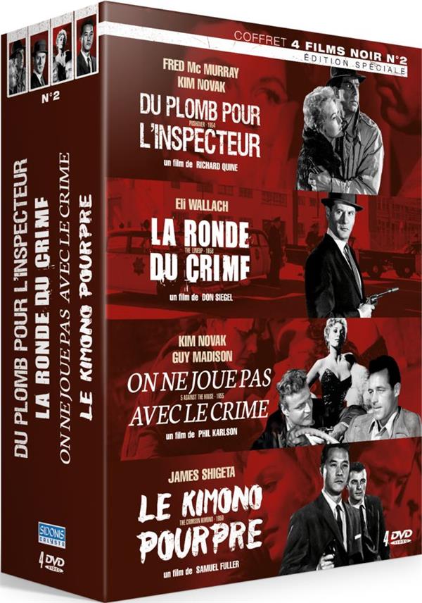 Coffret Films Noirs N°2 : Du plomb pour l'inspecteur + La Ronde du crime + On ne joue pas avec le crime + Le Kimono pourpre [DVD]