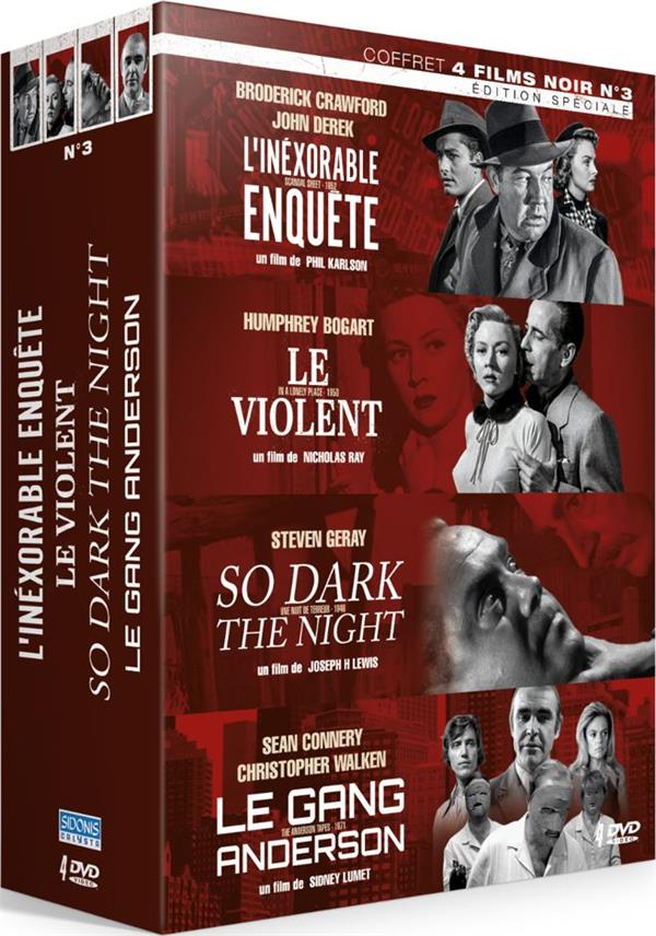 Coffret Films Noirs N°3 : L'Inéxorable enquête + Le Violent + Nuit de terreur + Le Gang Anderson [DVD]