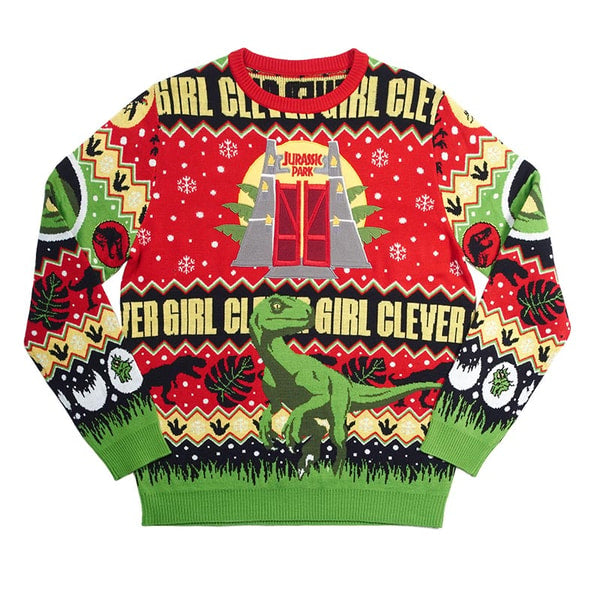 Universal - Jurassic Park - Pull moche de Noël - Vélociraptor Sweater UK XL / US L