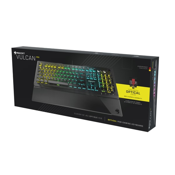 Roccat - Clavier de jeu mécanique optique Vulcan Pro AIMO avec éclairage RGB - Disposition QWERTY américaine