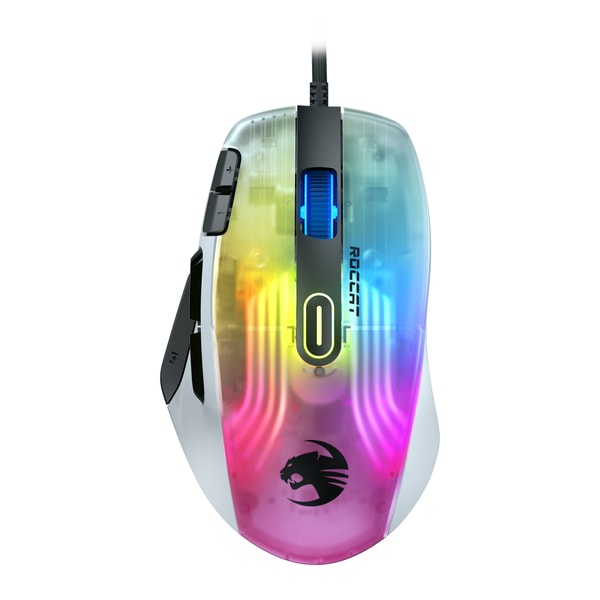 Roccat - Souris de jeu ergonomique personnalisable de nouvelle génération Kone XP avec éclairage 3D Blanche